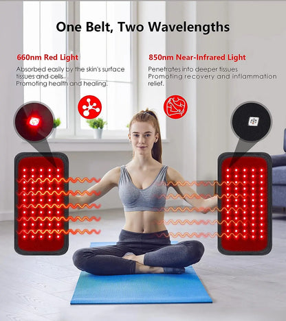 Red &amp; Infrared Light Therapy Wrap - Pain Relief, Skin Rejuvenation, and Body Contouring