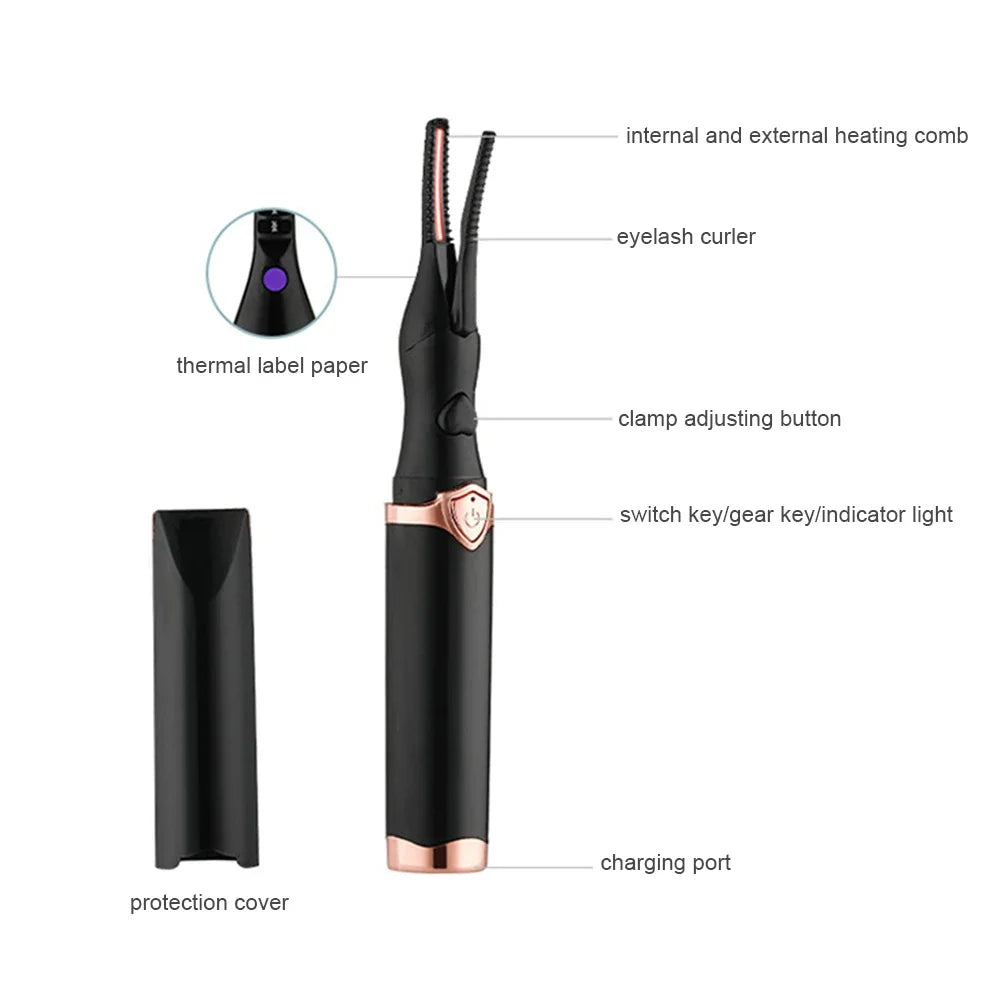 Rechargeable Heated Eyelash Curler for Quick Heating Curling