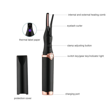 Rechargeable Heated Eyelash Curler for Quick Heating Curling