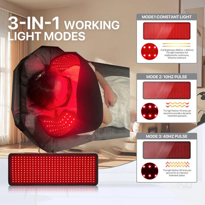 Red &amp; Infrared Light Therapy Belt – Pain Relief, Skin Rejuvenation, and Body Contouring