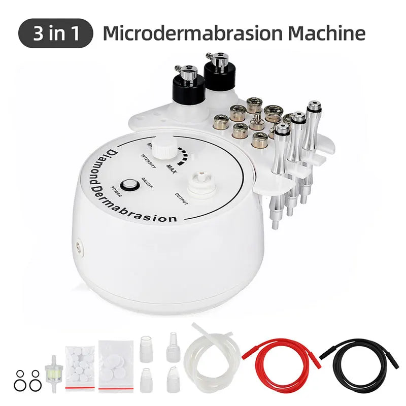 3-in-1 Diamond Facial Device - Microdermabrasion, Blackhead Removal &amp; Hydrating Spray